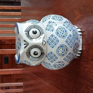 Royal Stoneware Owl Ginger Jar Canister b550